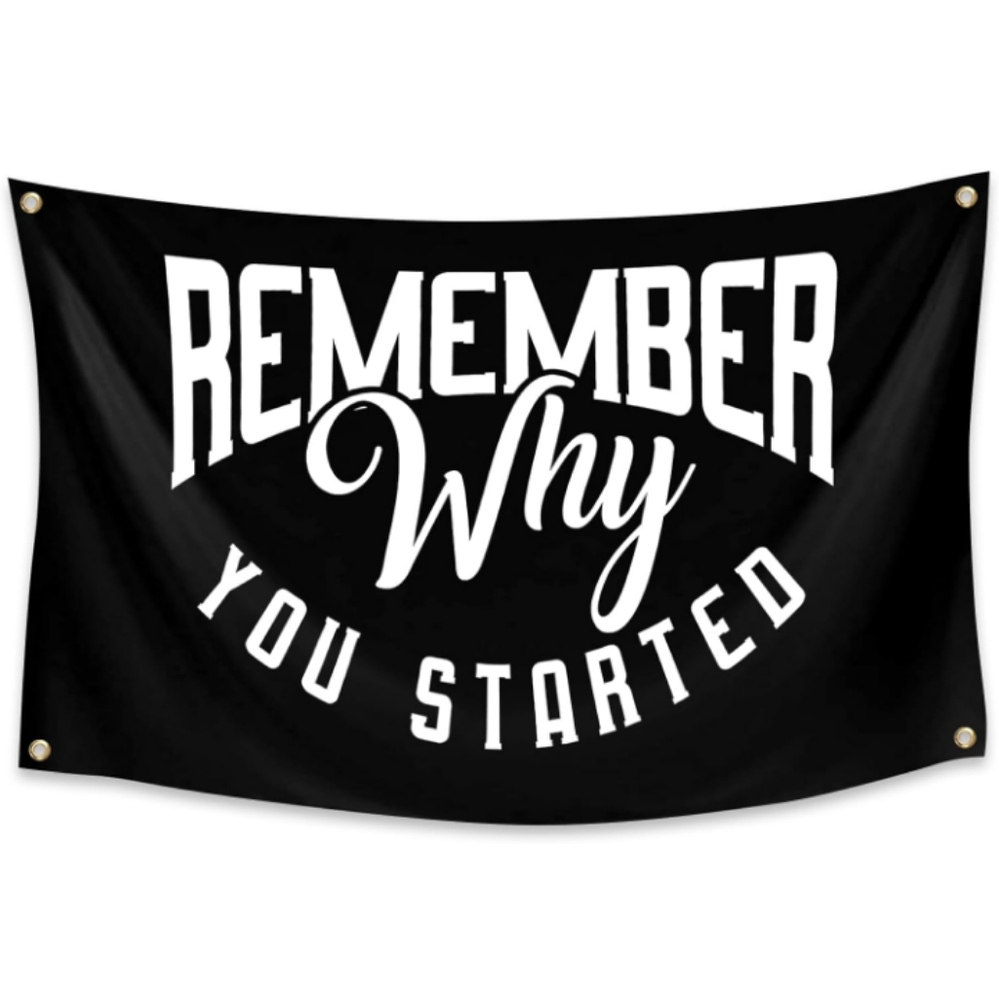 "Remember Why You Started" Motivational Tapestry Wall Decor Inspirational Quotes